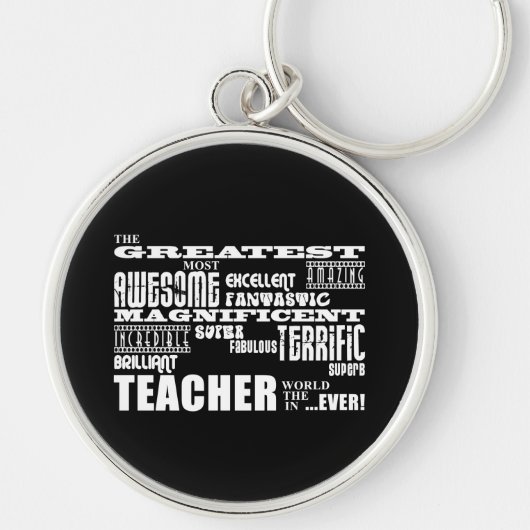 Cool Modern Fun Teachers : Grootste leraar wereld Sleutelhanger (Voorkant)