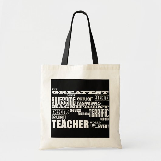Cool Modern Fun Teachers : Grootste leraar wereld Tote Bag (Voorkant)