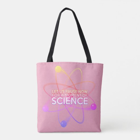Cool Modern Funny Science Quote Girly Pink Tote Bag (Achterkant)