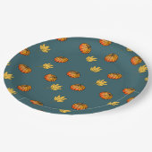 cool modern geel pompoenpatroon - liefhebbers woor papieren bordje (Gekanteld)