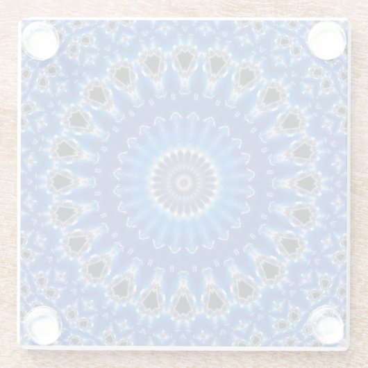 Cool Modern Geometric Pattern Blue Black Grey Glazen Onderzetter (Achterkant)