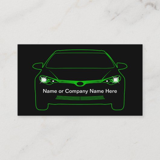 Cool Modern Glow Automotive Theme Visitekaartjes (Voorkant)