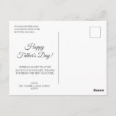 Cool Modern Gold Black 3 Photo Fathers Day Kaart (Achterkant)