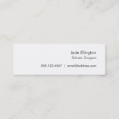 Cool Modern Gold Black en Gold Geometric Designer Mini Visitekaartje (Achterkant)