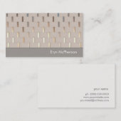 Cool Modern Gold en Tan Zen Pattern Visitekaartje (Voorkant / Achterkant)
