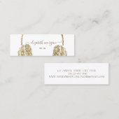 Cool Modern Gold Glitter-hoofdtelefoon DJ Mini Visitekaartje (Voorkant / Achterkant)