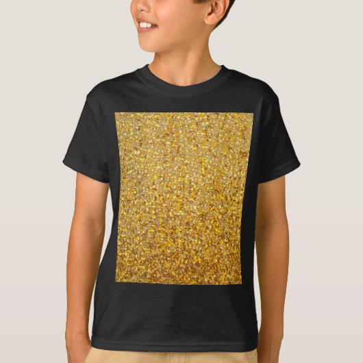 COOL MODERN GOLD MET GLITTER T-SHIRT (Voorkant)