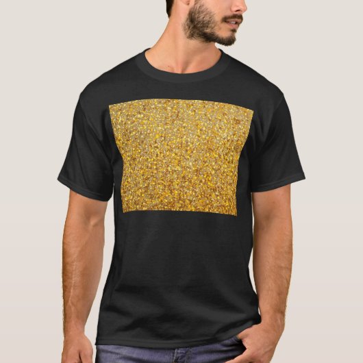 COOL MODERN GOLD MET GLITTER T-SHIRT (Voorkant)