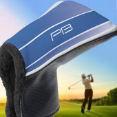 Cool Modern Golfer Initialen Gradient Royal Blue Golfheadcover