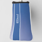 Cool Modern Golfer Initialen Gradient Royal Blue Golfheadcover (Draai 90)