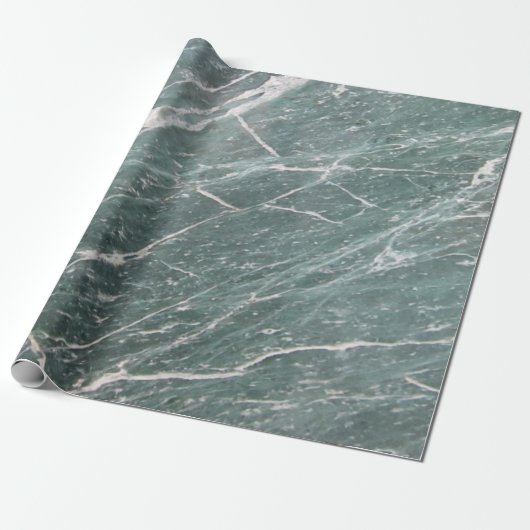 Cool Modern Green Marble Stone Texture Cadeaupapier (Uitgerold)