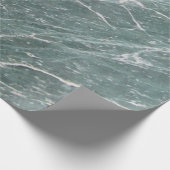 Cool Modern Green Marble Stone Texture Cadeaupapier (Hoek)