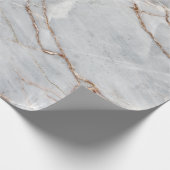 Cool Modern Grey Gold Marble Stone Texture Cadeaupapier (Hoek)