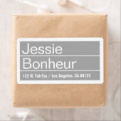 Cool Modern Grey Return-adres Etiket (Insitu)