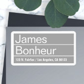 Cool Modern Grey Return-adres Etiket