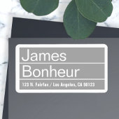 Cool Modern Grey Return-adres Etiket