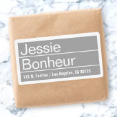 Cool Modern Grey Return-adres Etiket