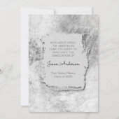 Cool Modern Grunge Double Sided Photo Afstuderen Aankondiging (Achterkant)