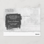 Cool Modern Grunge Photo Afstuderen Aankondiging Briefkaart (Achterkant)