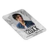 Cool Modern Grunge Photo Afstuderen Aankondiging Magneet (Rechterzijde)