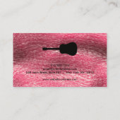 Cool & Modern Guitar Teacher Music Visitekaartje (Achterkant)