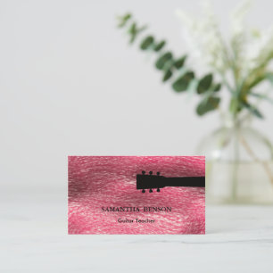 Cool & Modern Guitar Teacher Music Visitekaartje