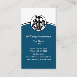 Cool Modern Handyman Construction Theme Visitekaartje