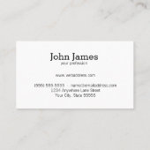 Cool Modern Hipster Visitekaartje Design (Achterkant)