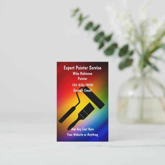 Cool Modern House Painter Visitekaartjes (Staand voorkant)