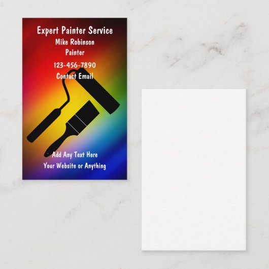 Cool Modern House Painter Visitekaartjes (Voorkant / Achterkant)