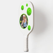 Cool Modern Initial Naam Foto Pickleball Paddle (Links)