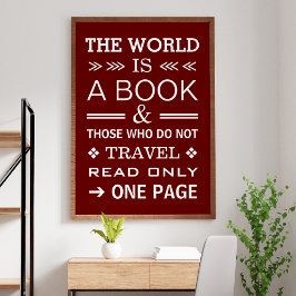 Cool Modern Inspirerend Typography Travel Quote Poster