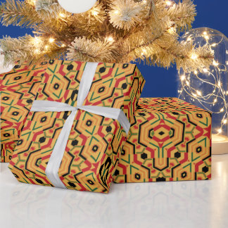 Cool Modern Kente Design Cadeaupapier