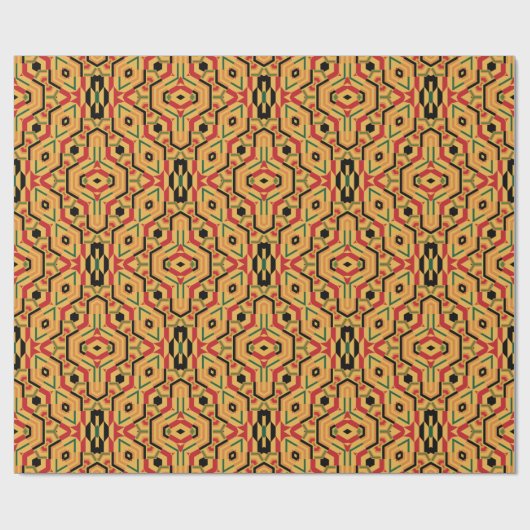Cool Modern Kente Design Cadeaupapier (Vlak)