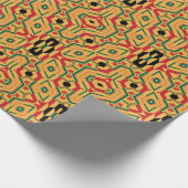 Cool Modern Kente Design Cadeaupapier (Hoek)