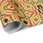 Cool Modern Kente Design Cadeaupapier (Rol Hoek)