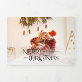 Cool Modern kerstfoto Foto Drieluik Wenskaart (Cover)