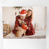 Cool Modern kerstfoto Foto Drieluik Wenskaart (Binnenzijde eerst)