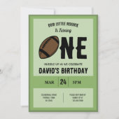 Cool Modern Klein Rookie Football 1e Verjaardag Kaart (Voorkant)