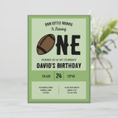 Cool Modern Klein Rookie Football 1e Verjaardag Kaart (Staand voorkant)