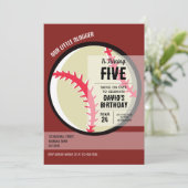 Cool Modern Klein Slugger Honkbal Verjaardag Kaart (Staand voorkant)