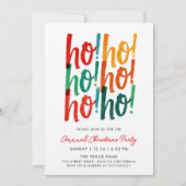Cool Modern Kleurrijk Kerst Calligrafie Schrift Kaart (Voorkant)