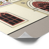 Cool Modern Kroatisch reisposter Poster (Hoek)