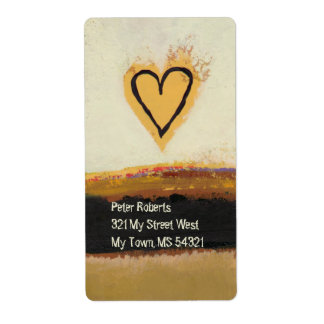 Cool modern kunst hart schilderen aanpassen van uw etiket