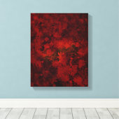 Cool, modern kunst van bloemmotief canvas afdruk (Insitu (Houten vloer))