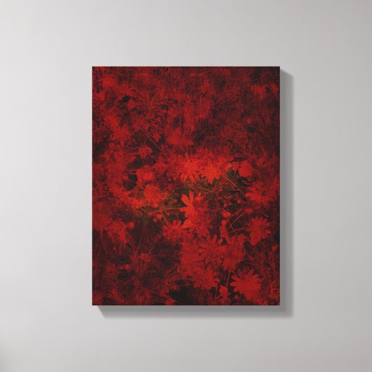 Cool, modern kunst van bloemmotief canvas afdruk (Voorkant)