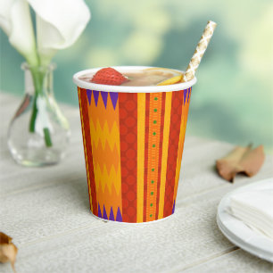 Cool Modern Kwanzaa Print Paper Cups Papieren Bekers