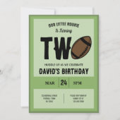 Cool Modern Little Rookie Football 2e verjaardag Kaart (Voorkant)