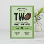 Cool Modern Little Rookie Football 2e verjaardag Kaart (Staand voorkant)