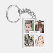 Cool Modern mam We houden van je foto Collage Sleutelhanger (Voorkant Links)